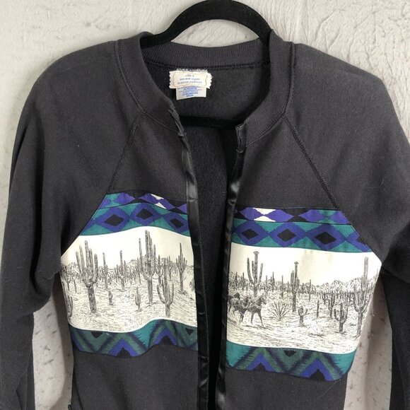Vintage Sacs Western Jacket Womens Medium Aztec Quilted Old West Cactus Ranch - Picture 4 of 16